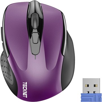 TECKNET Wireless Mouse, 2.4G Ergonomic Optical Mouse, Computer Mouse for Laptop, PC, Computer, Chrom