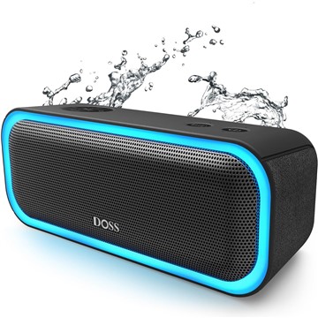 DOSS SoundBox Pro Bluetooth Speaker with 20W Stereo Sound, Active Extra Bass, IPX6 Waterproof, Bluet